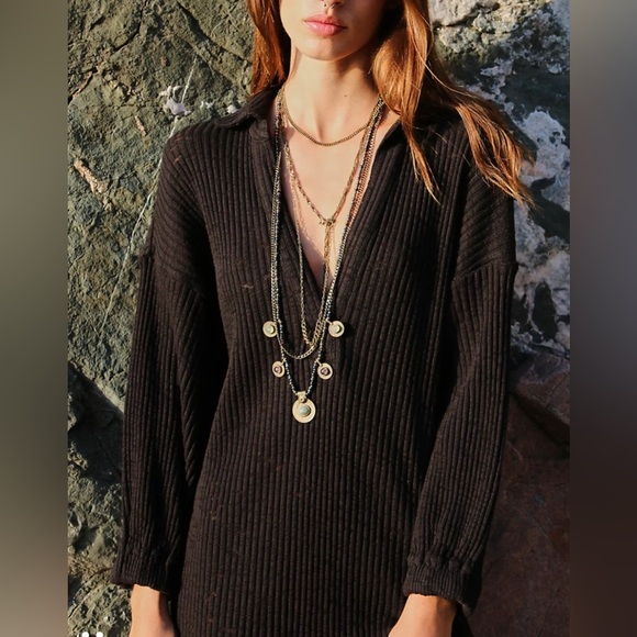 FREE PEOPLE Pacific Dress - Black in Size Medium - Picture 1 of 7